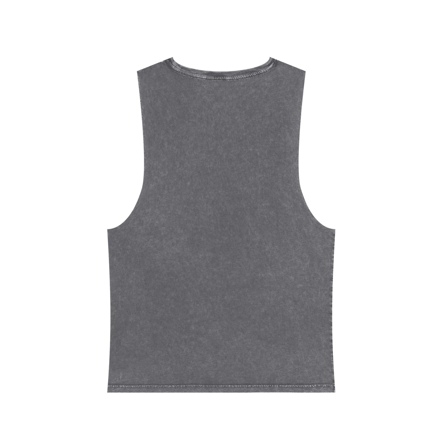 Progress Over Perfection muscle tank back view grey sleeveless fitness shirt