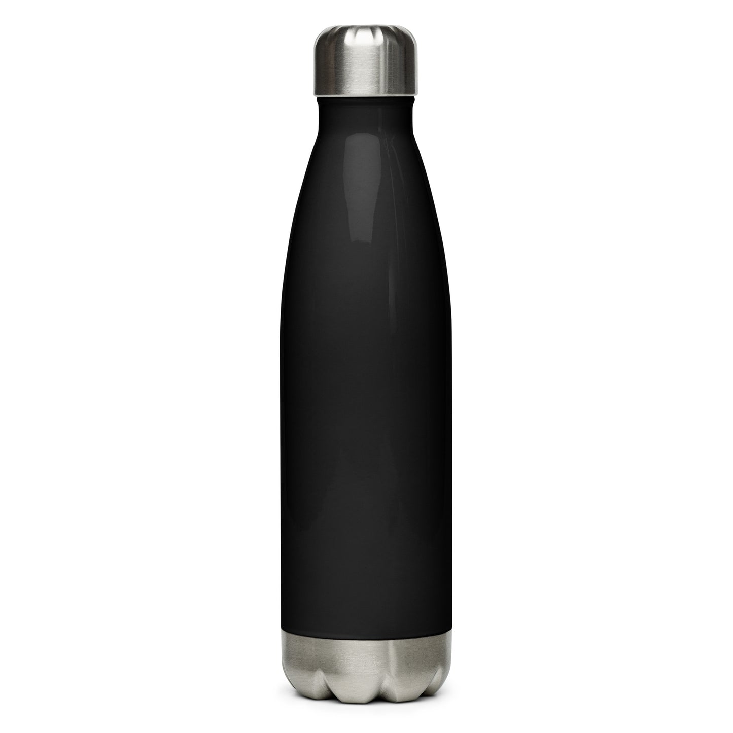 Progress Over Perfection water bottle detail view motivational design stainless steel