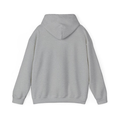 Gray Progress Over Perfection hoodie back layout on a white background