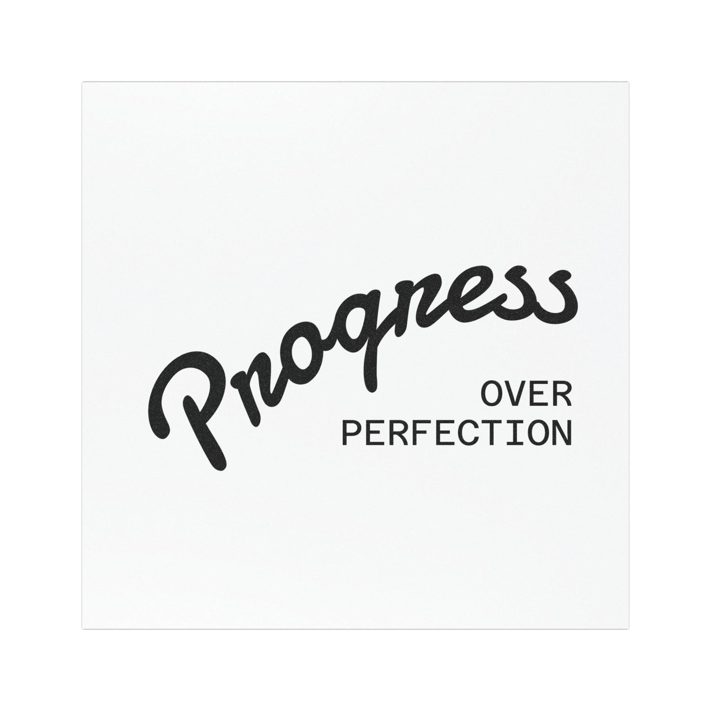 Progress Over Perfection Car Magnet — Motivational Vehicle Sticker