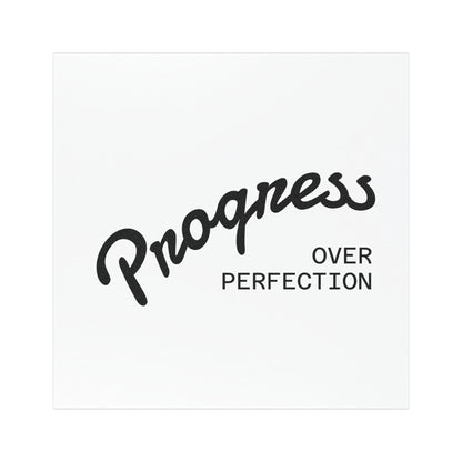 Progress Over Perfection Car Magnet — Motivational Vehicle Sticker