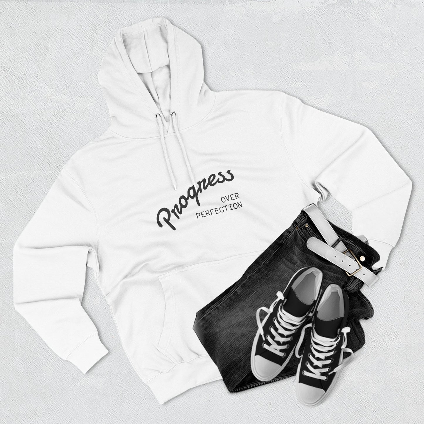 Progress Over Perfection Hoodie | Motivational Pullover Sweatshirt Unisex