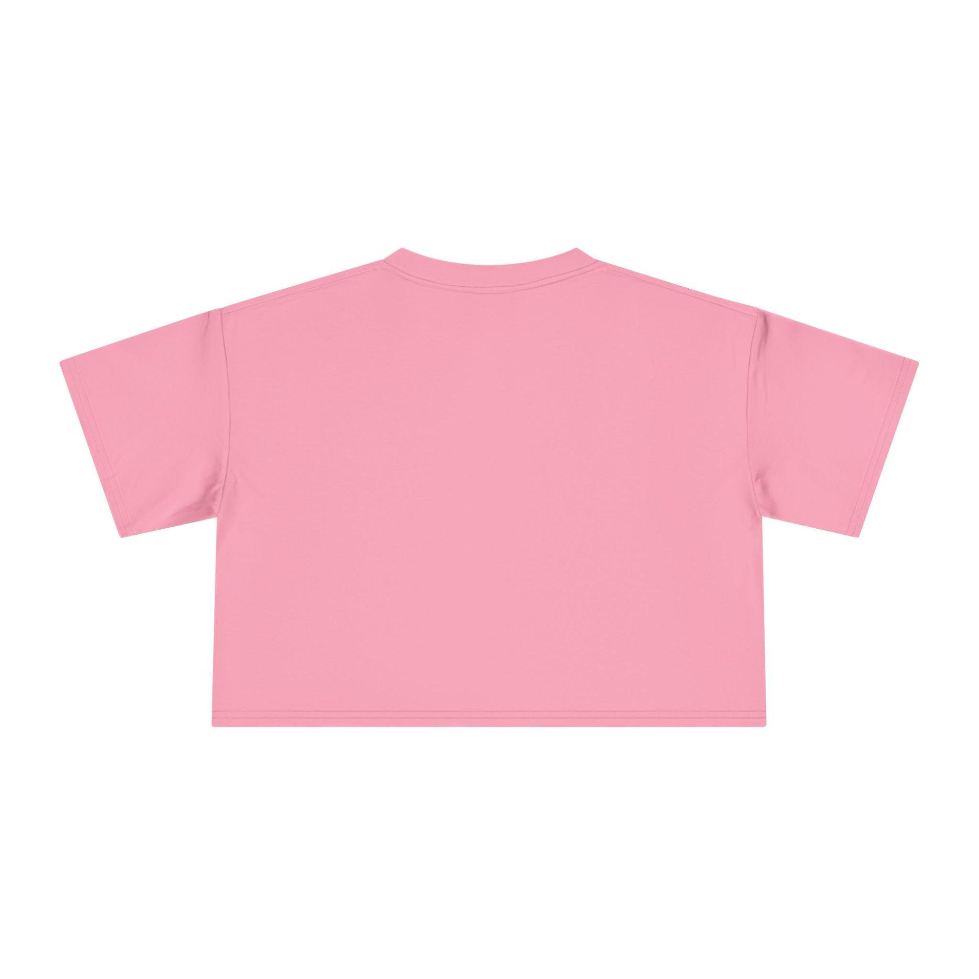 Progress Over Perfection pink crop top back view women's casual apparel