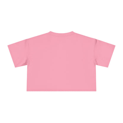 Progress Over Perfection pink crop top back view women's casual apparel