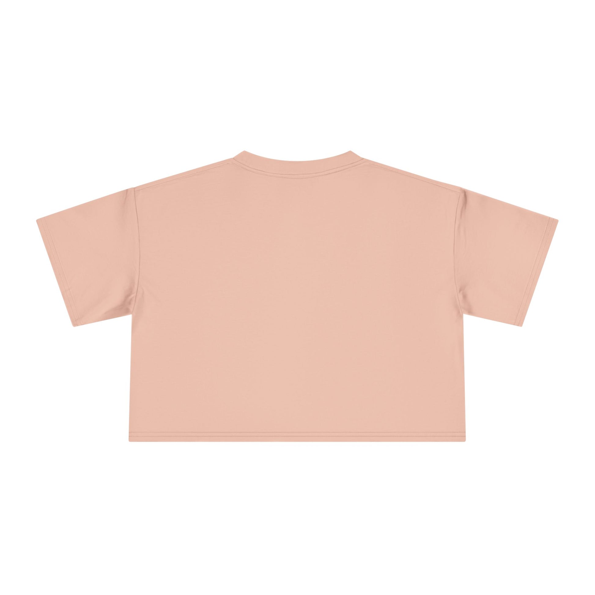 Progress Over Perfection peach crop top back view women's casual apparel