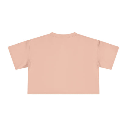 Progress Over Perfection peach crop top back view women's casual apparel