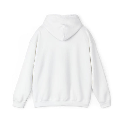 White Progress Over Perfection hoodie back on a white background