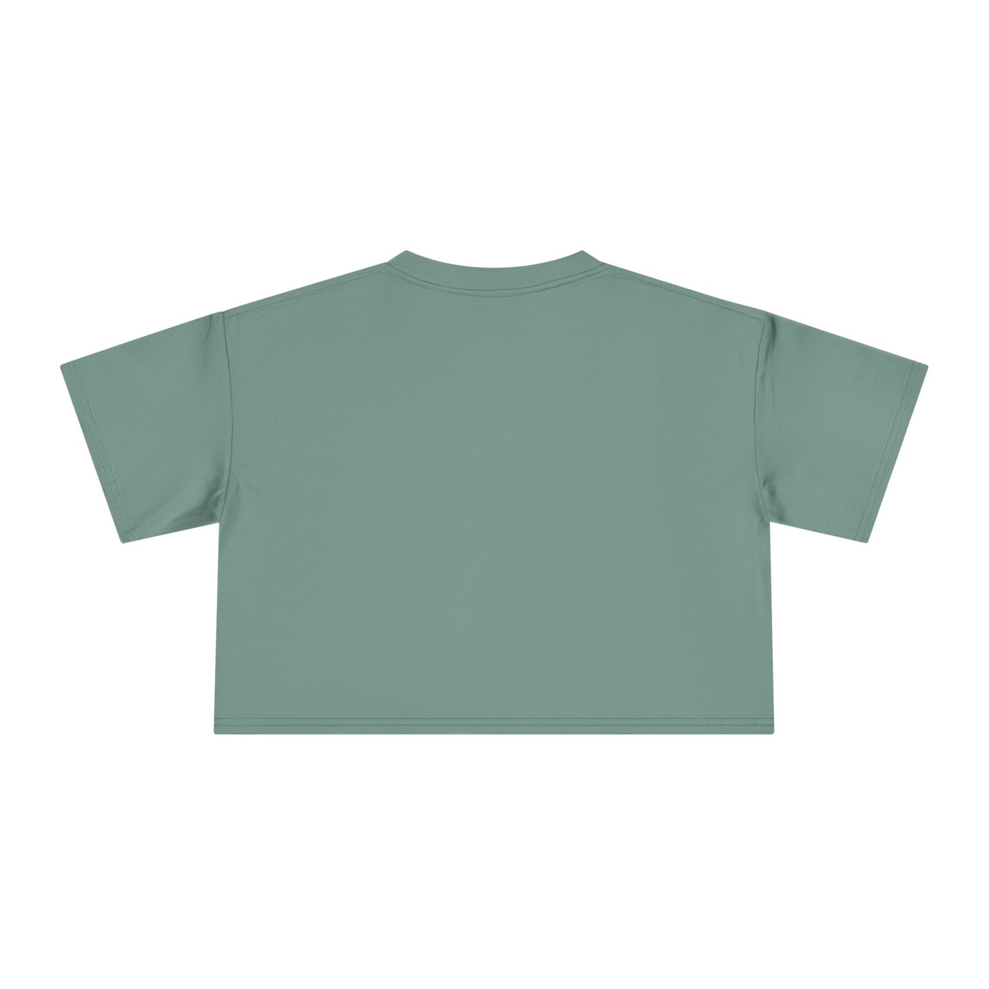 Progress Over Perfection green crop top back view motivational clothing