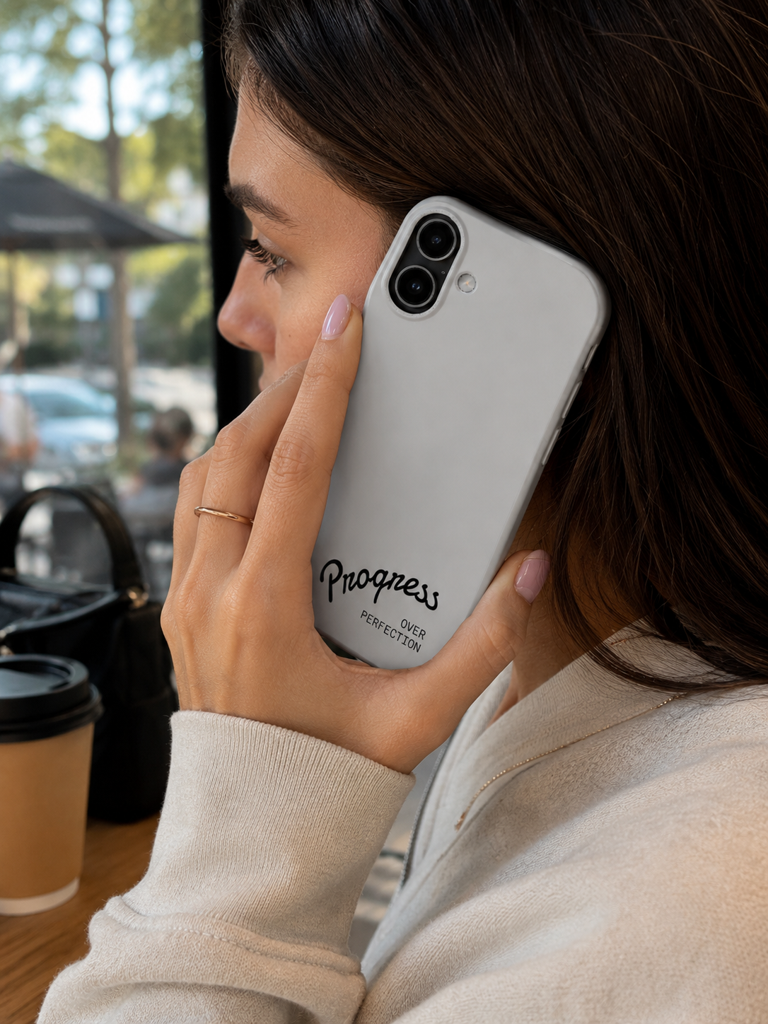 Progress Over Perfection Clear Phone Case — Motivational Protective Flexi Case