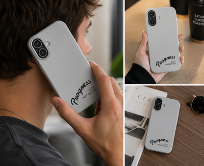 Progress Over Perfection Clear Phone Case — Motivational Protective Flexi Case