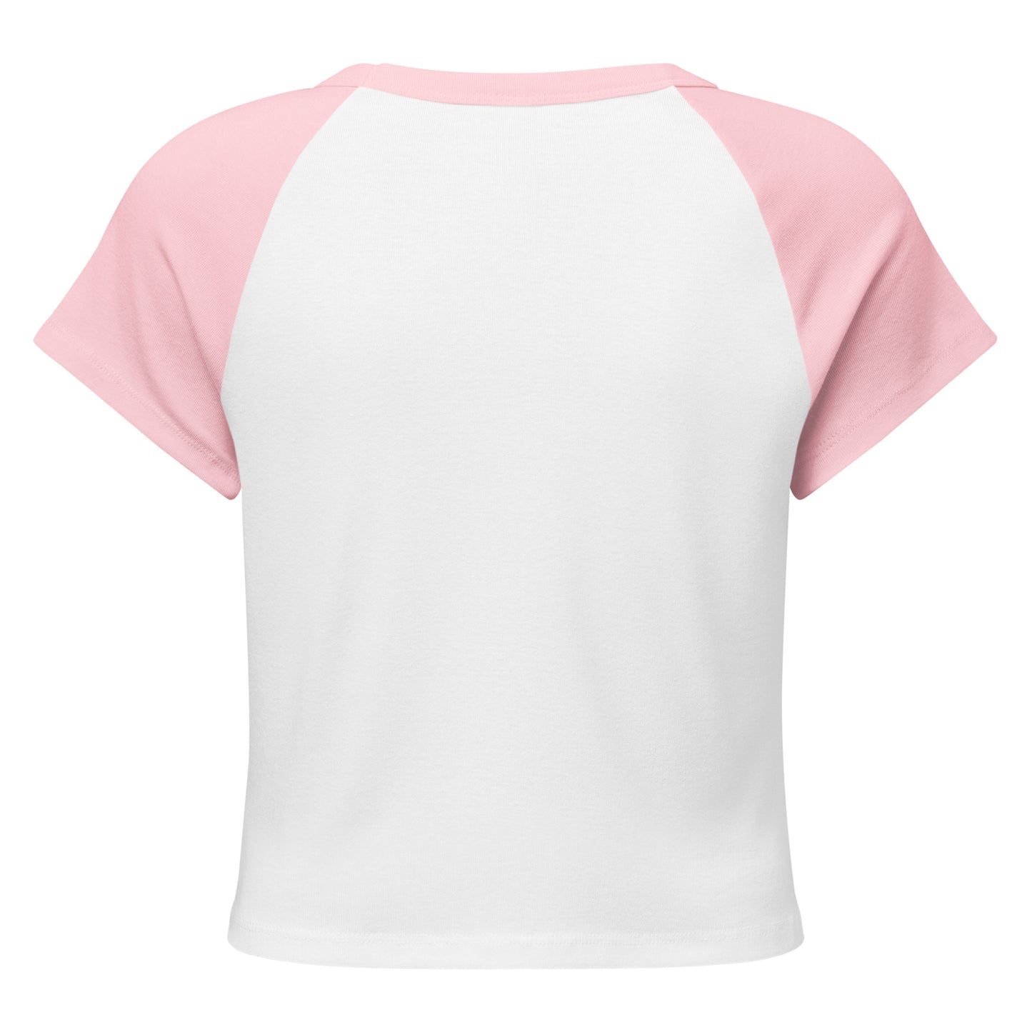 Consistency is key pink and white raglan t-shirt back view, women's motivational fitness apparel product detail

